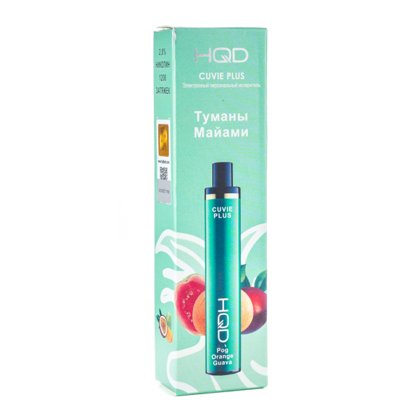 Одноразовая электронная сигарета HQD Cuvie Plus Orange Guava (Туман Майами) 1200 затяжек в Новом Уренгое