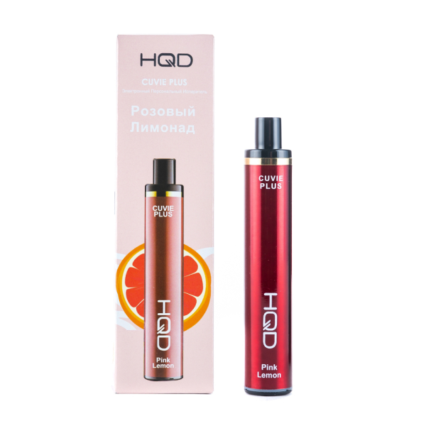 Одноразовая электронная сигарета HQD Cuvie Plus Pink Lemon (Розовый Лимонад) 1200 затяжек в Новом Уренгое