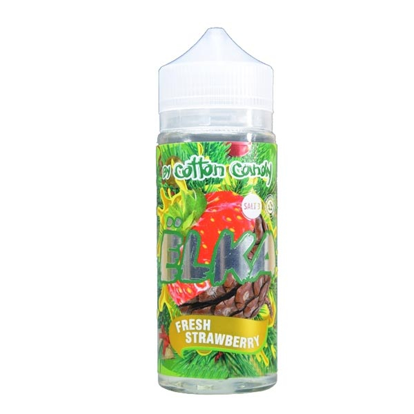 Жидкость Cotton Candy ЁLKA FRESH STRAWBERRY (Хвоя С Мятой И Клубникой) (120 мл, 0 мг/мл) в Новом Уренгое