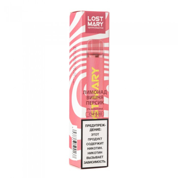 Lost Mary Cherry Peach Lemonade Лимонад вишня персик, 1500 тяг в Новом Уренгое