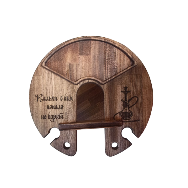 ХукаСтол Фрейм (Кальян с прохожими не курят) (Коричневый, Бук) для кальяна в Новом Уренгое