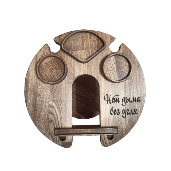 ХукаСтол Фрейм (Нет дыма без угля) (Коричневый, Бук) для кальяна в Новом Уренгое