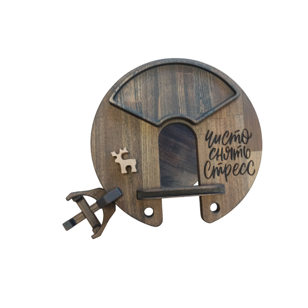 ХукаСтол Люкс (Чисто снять стресс) (Коричневый, Бук) для кальяна в Новом Уренгое