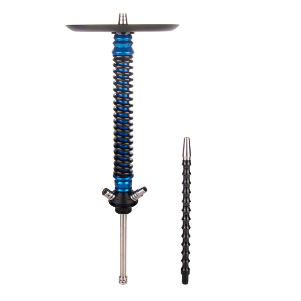 Кальян Mamay Customs Coilover Большой  Голубой Лак Чёрный в Новом Уренгое