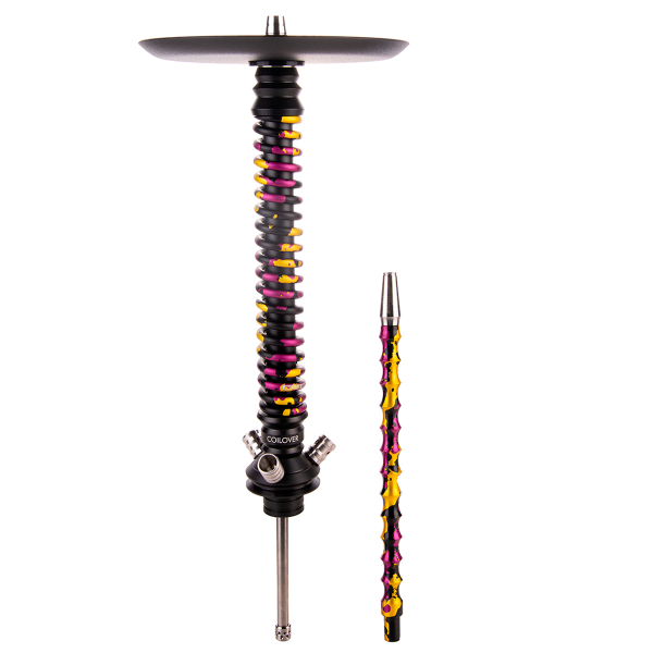 Кальян Mamay Customs Coilover Большой   Чёрный Пурпурный/золотой Камуфляж в Новом Уренгое