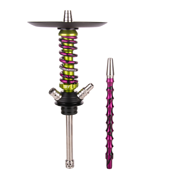 Кальян Mamay Customs Coilover Micro   Салатовый Сплеш Пурпурный в Новом Уренгое