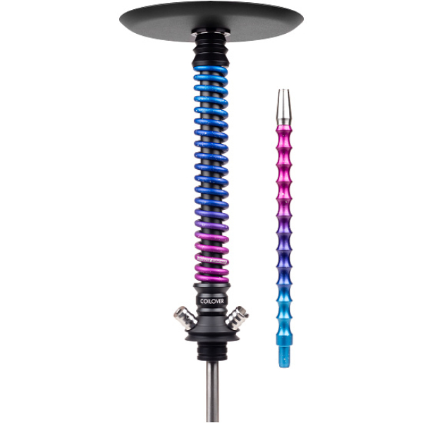 Кальян Mamay Customs Coilover Big Anod Черный Мат Blue Space в Новом Уренгое