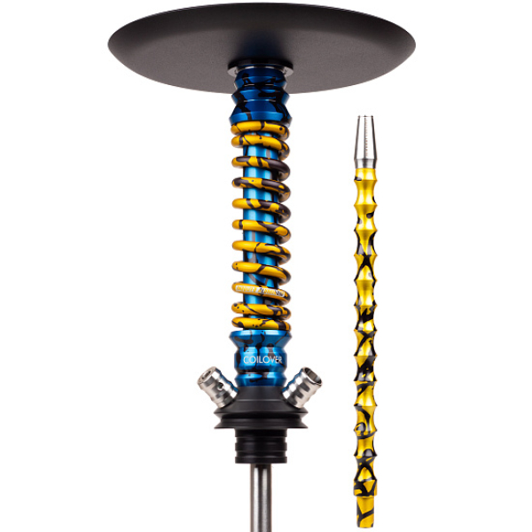 Кальян Mamay Customs Coilovers Mini Special Anod Blue Splash Gold в Новом Уренгое
